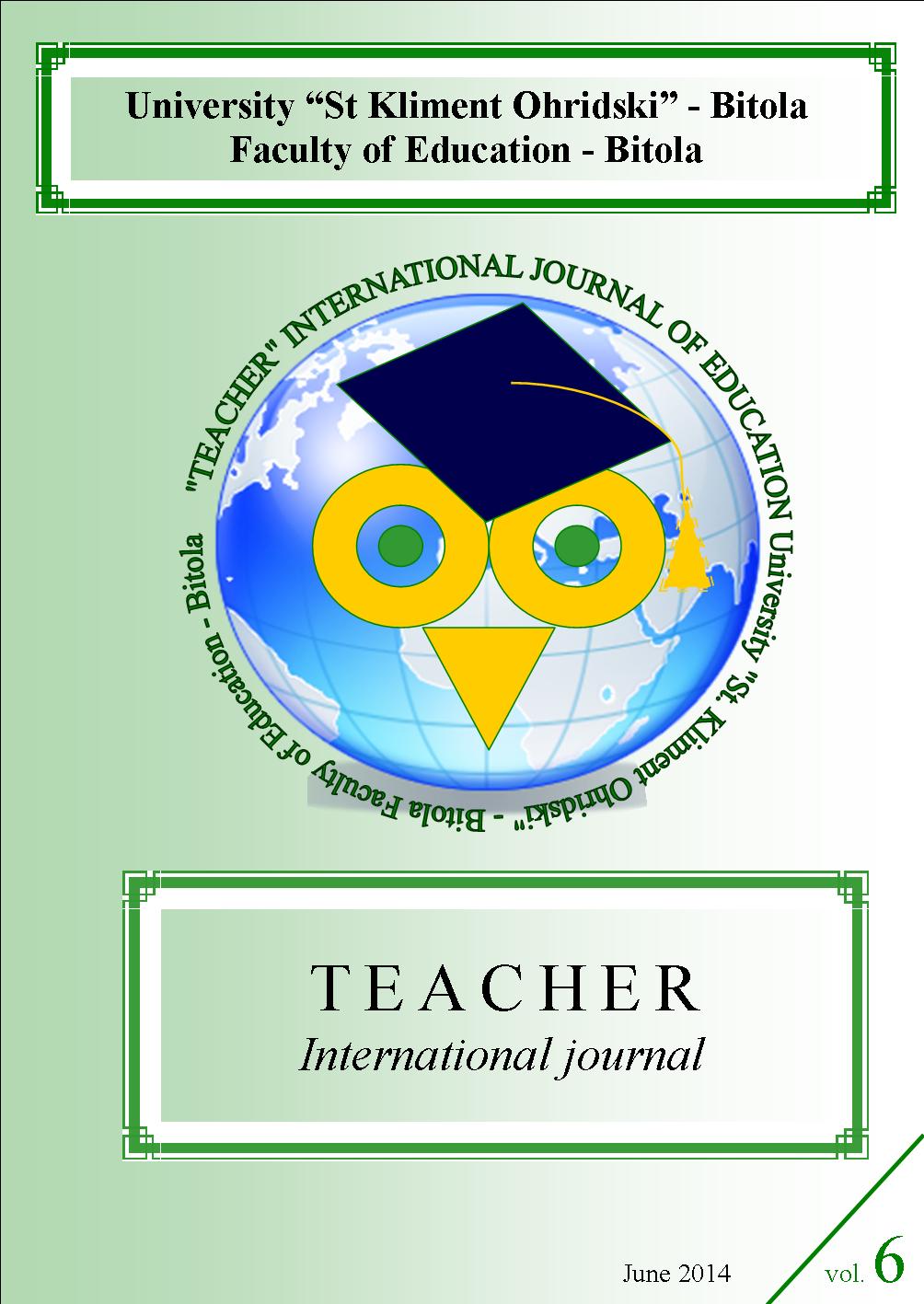 					View Vol. 6 (2014): Teacher vol. 6
				