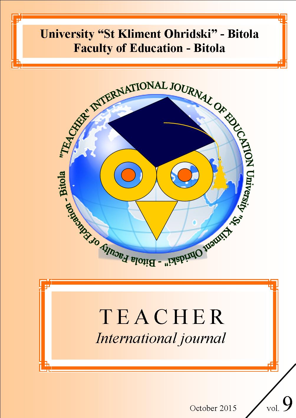 					View Vol. 9 (2015): Teacher vol. 9
				