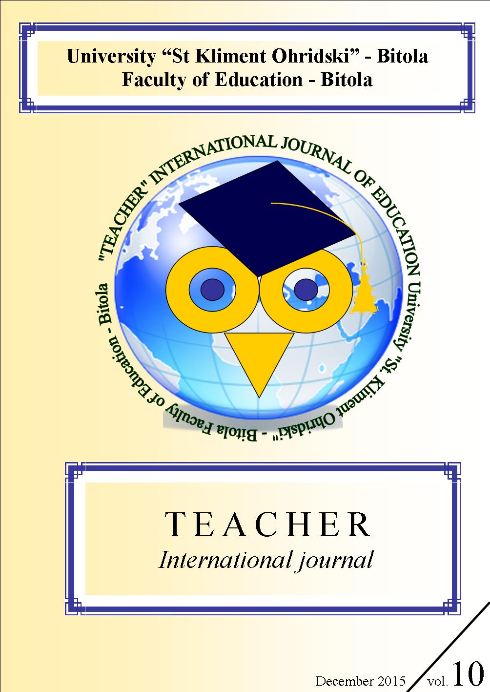 					View Vol. 10 (2015): Teacher vol. 10
				